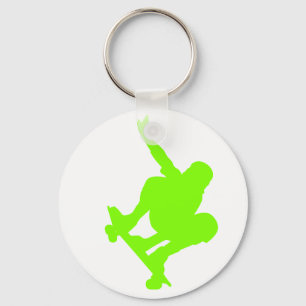 Chartreuse, Neon Grönt Skater Nyckelring