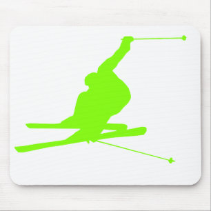 Chartreuse, Neon Grönt Snö Skiing Musmatta