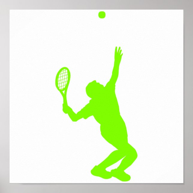 Chartreuse, Neon Grönt Tennis Poster (Framsidan)