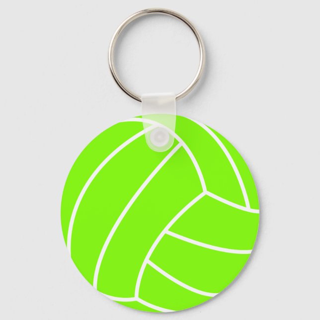 Chartreuse, Neon Grönt Volleyball Nyckelring (Framsida)