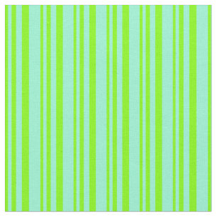 Chartreuse och Aquamarine Färgad Stripe Mönster Tyg