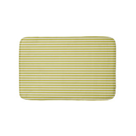 Chartreuse och Cream Simple Stripe Mönster Badrumsmatta