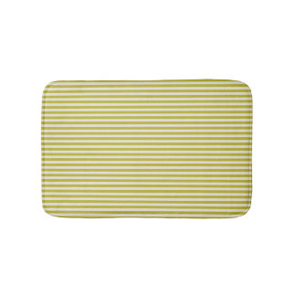 Chartreuse och Cream Simple Stripe Mönster Badrumsmatta