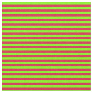 Chartreuse och Crimson Färgad Linjer Tyg