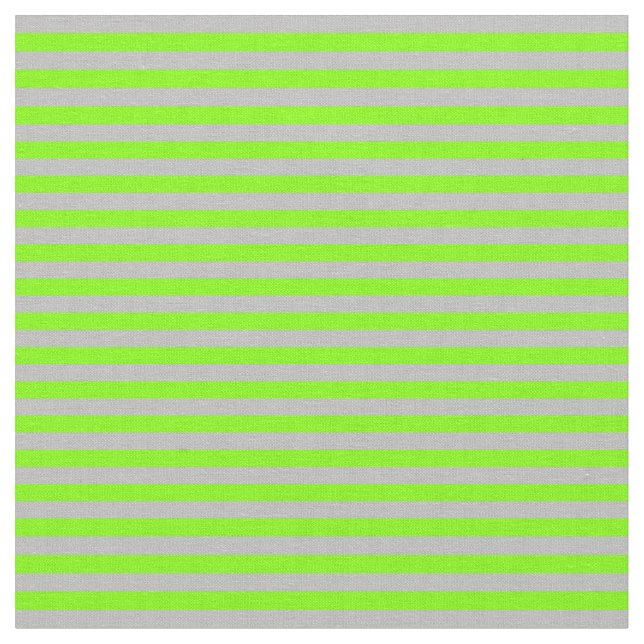 Chartreuse och Grått Färgad Linjer/Rand Mönster Tyg (Närbild)