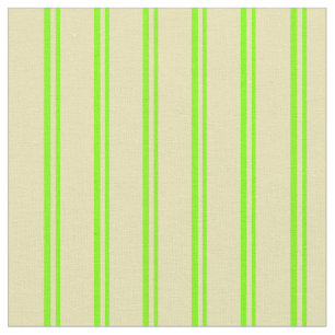 Chartreuse och Tan Färgad Lined Mönster Tyg