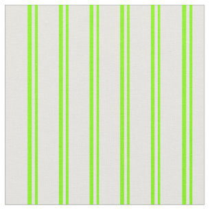 Chartreuse och White Linjer/Rand Mönster Tyg