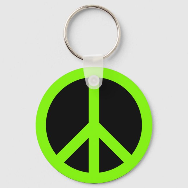 Chartreuse Peace Symbol Nyckelring (Framsida)