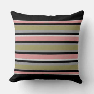 Chartreuse Peach Black Rand Kudde