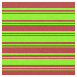 Chartreuse & Red Färgad Linjer/Rand Mönster Tyg