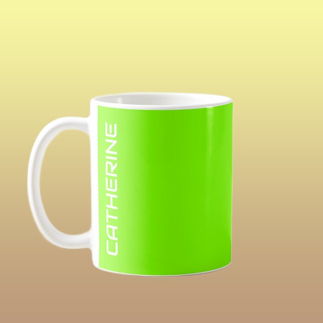 Chartreuse Solid Färg Personlig Kaffemugg (Skapare uppladdad)