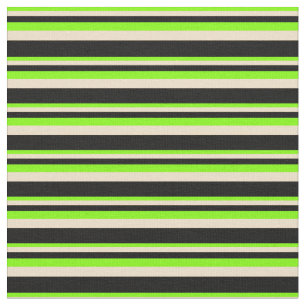 Chartreuse, Tan & Black Linjer Tyg