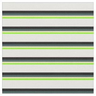 Chartreuse, Tan, Mörk Slate Grått, Black and White Tyg