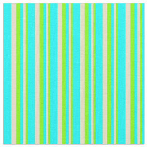 Chartreuse, Tan och Cyan Lined/Stripe Mönster Tyg
