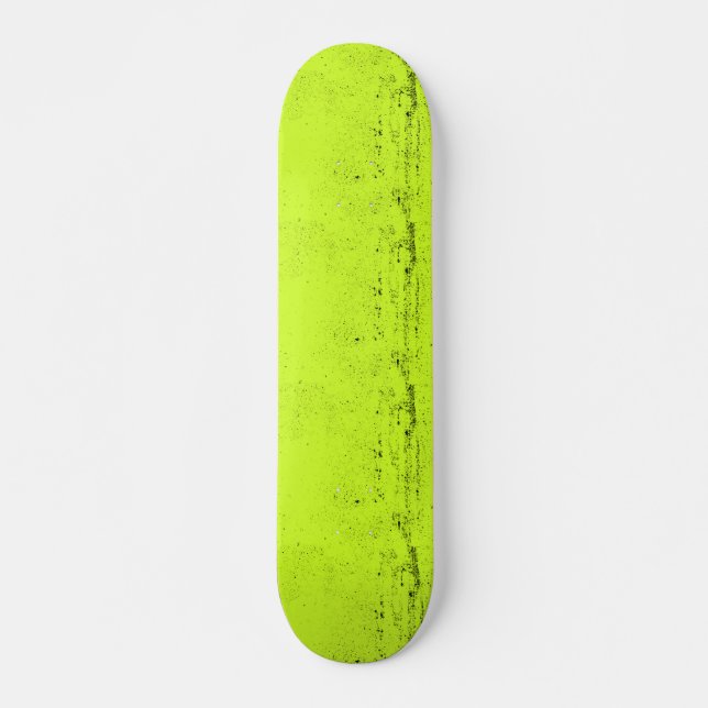 Chartreuse texturerad unik mini skateboard bräda 18,5 cm (Framsida)