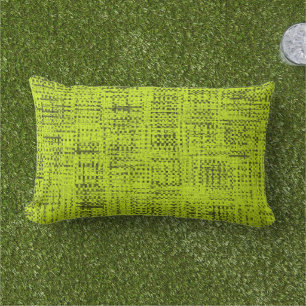 Chartreuse Tweed Lumbar Pillow-fyllning utomhus Lumbarkudde