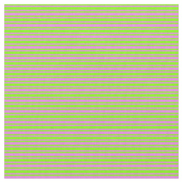 Chartreuse & Violet Färgad Lined Mönster Tyg (Närbild)