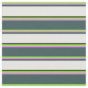 Chartreuse, Violet, Mörk Slate Grått, White & Blac Tyg