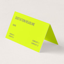chartreuse yellow - QR-kod - vikt Visitkort