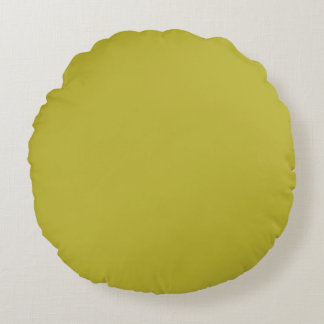 CHARTREUSE Yellowish Grönt Solid Färg Rund Kudde