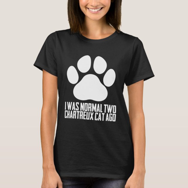 Chartreux cat  Chartreux mom  Chartreux dad T Shirt (Framsida)