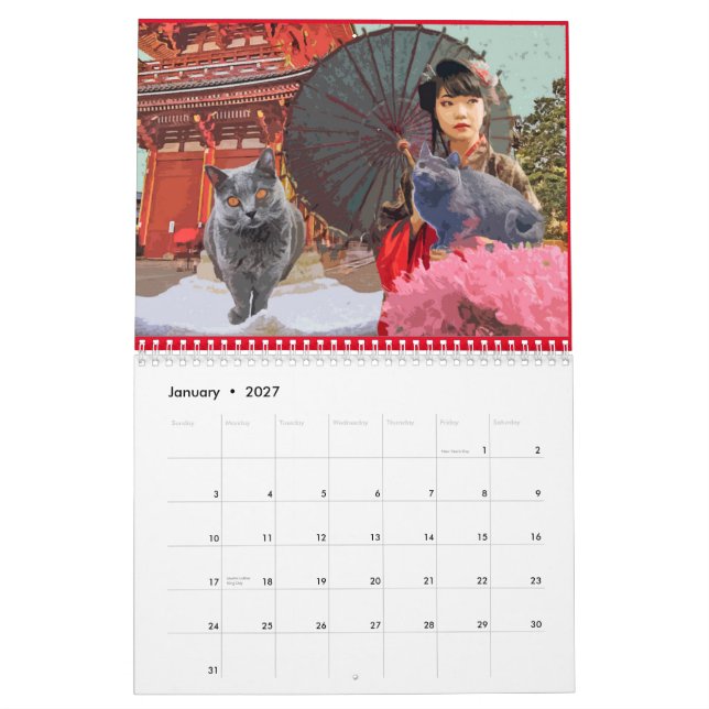 Chartreuxkalendern  kalender (Jan 2027)