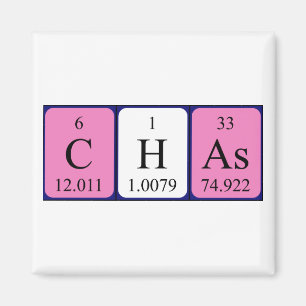 Chas periodiska magnet bord namn