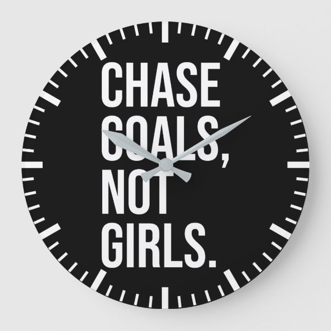 Chase Goals Not Girls - Gym, Hustle, Success Stor Klocka (Framsida)