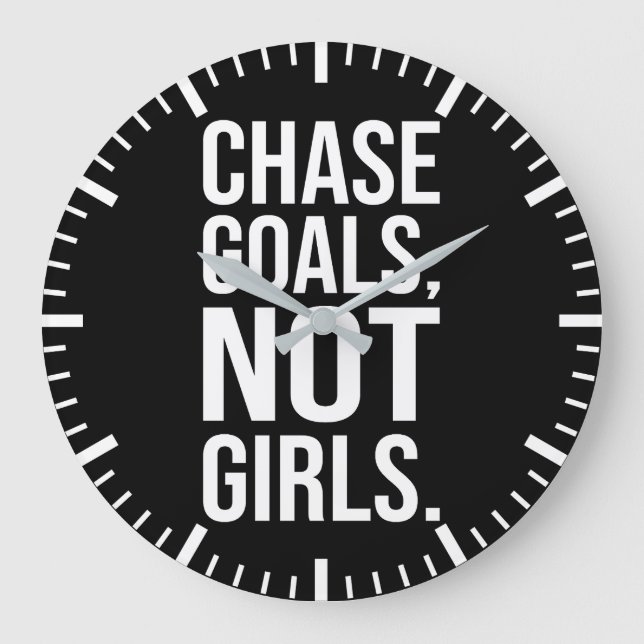 Chase Goals Not Girls - Gym, Hustle, Success Stor Klocka (Framsida)
