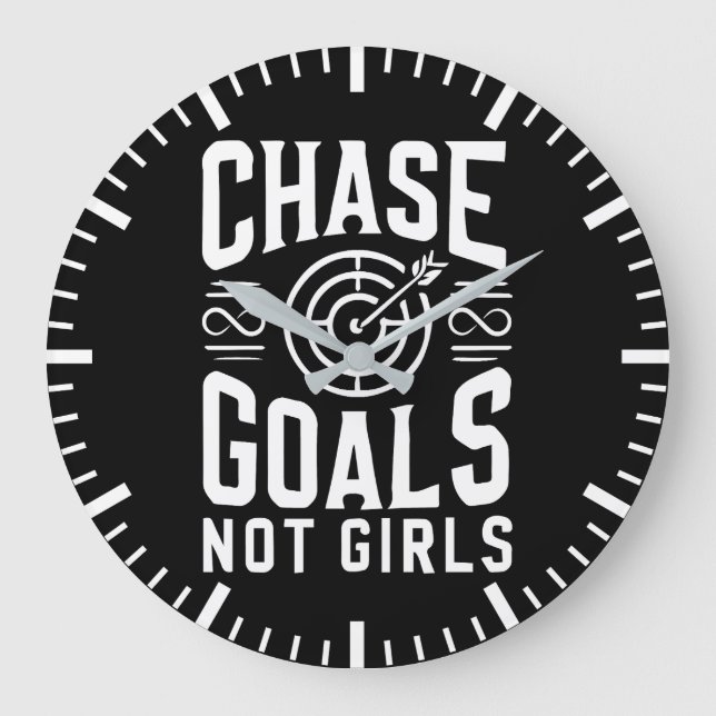 Chase Goals Not Girls - Gym, Hustle, Success Stor Klocka (Framsida)