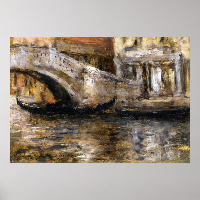 Chase - Gondolas Along Venetian Canal, 1913 Poster (Framsidan)