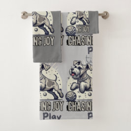 Chase Roligt: Lycklig Grått Hund i Action