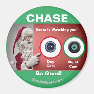 CHASE Santa tittar på dig!Dag och natt Magnet