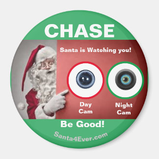 CHASE Santa tittar på dig!Dag och natt Magnet