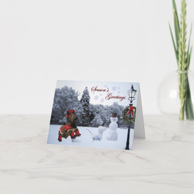 Chase Snöflingor Helgdag-kort Kort (Framsida)