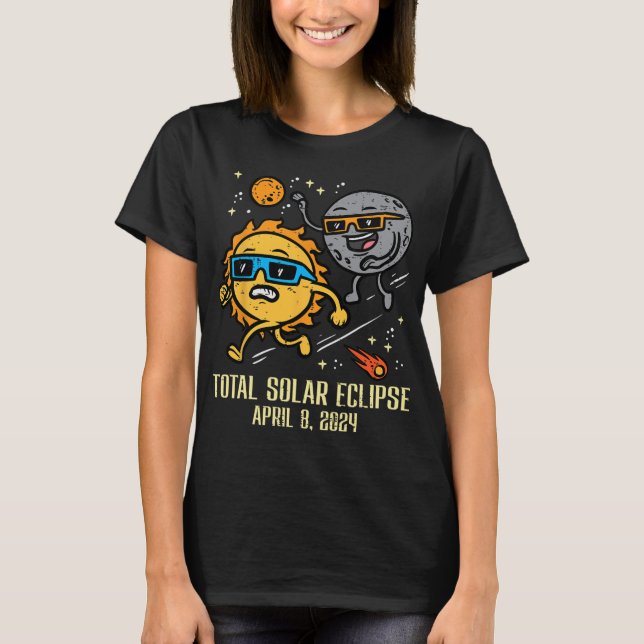 Chase Sol Total Solar Eclipse 2024 April Kvinnor M T Shirt (Framsida)