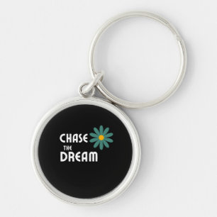 Chase the Dream Rund Silverfärgad Nyckelring