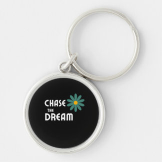 Chase the Dream Rund Silverfärgad Nyckelring