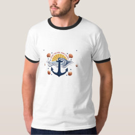 Chase the Sol, make Vågar - Nautisk anchor Ringer T Shirt
