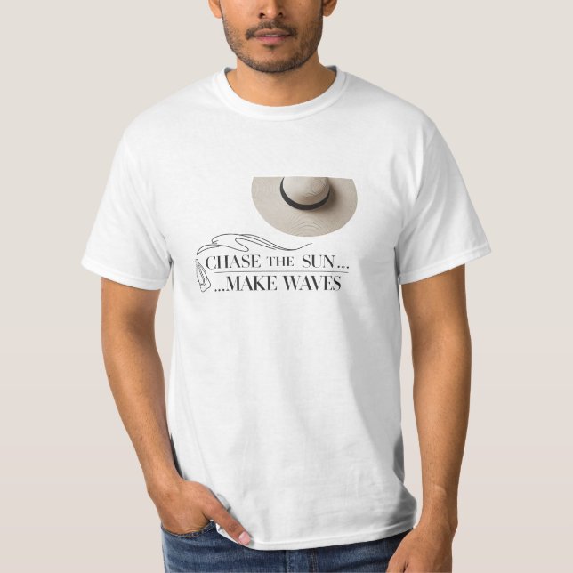 Chase the Sol, make Vinkar - minimalistiskt Beach  T Shirt (Framsida)