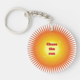 “Chase the Sun” Dubbelsidig Akryl Nyckelring