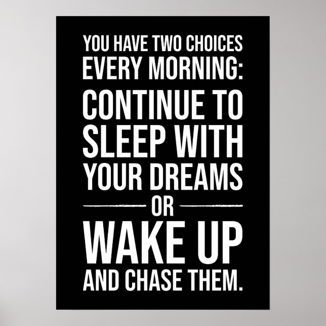 Chase Your Dreams - Gym, Hustle, Success, Inspire Poster (Framsidan)