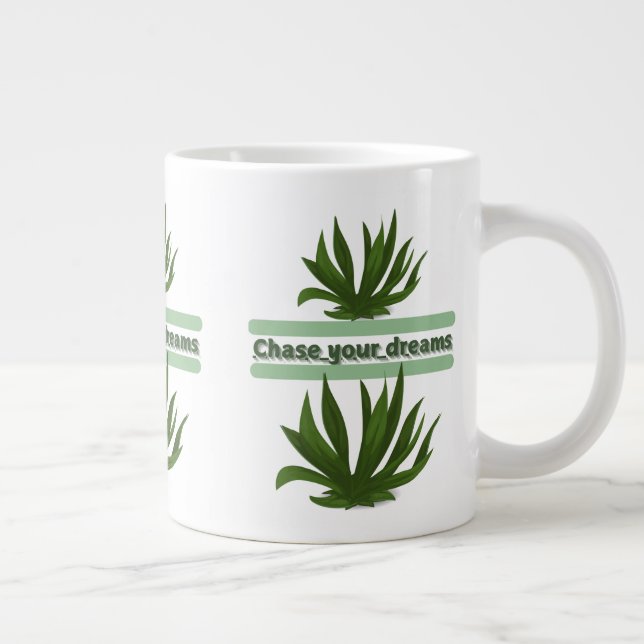 Chase Your Dreams Mugg - Motivational and Snyggt Jumbo Mugg (Höger)