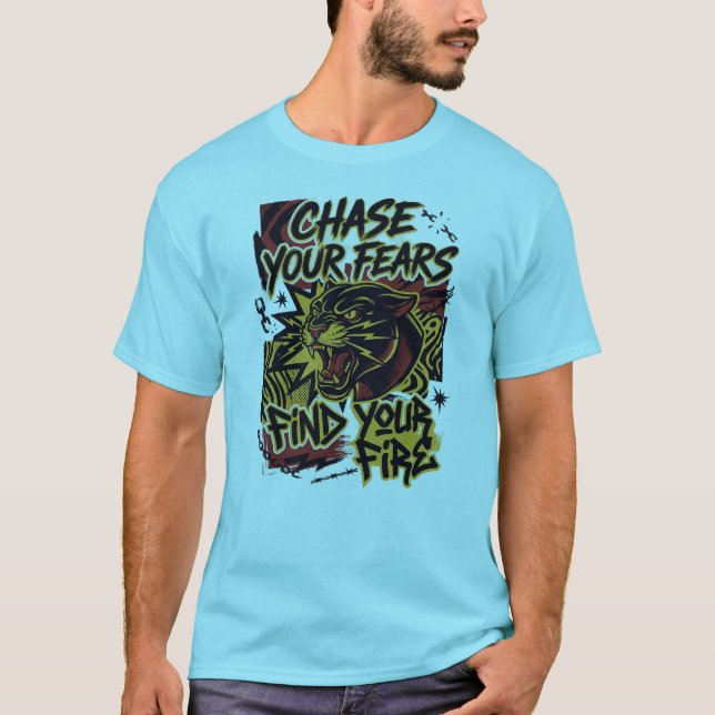 Chase Your Fears Panther T-Shirt – Var Räddningslö (Framsida)