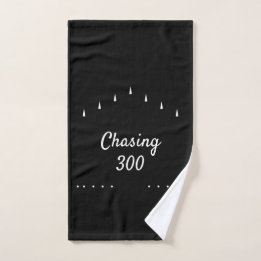 "Chasing 300" Bowling Ball Towel | Svart