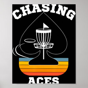 Chasing Aces Disc Golf Target Sportkläder Män W Poster