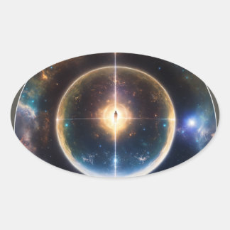 Chasing av drömmar utanför Horisonten." Ovalt Klistermärke