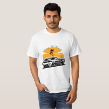 Chasing av Horisont Vintage Muscle Car Sunset