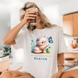 Chasing Butterflies in Heaven Cat T Shirt
