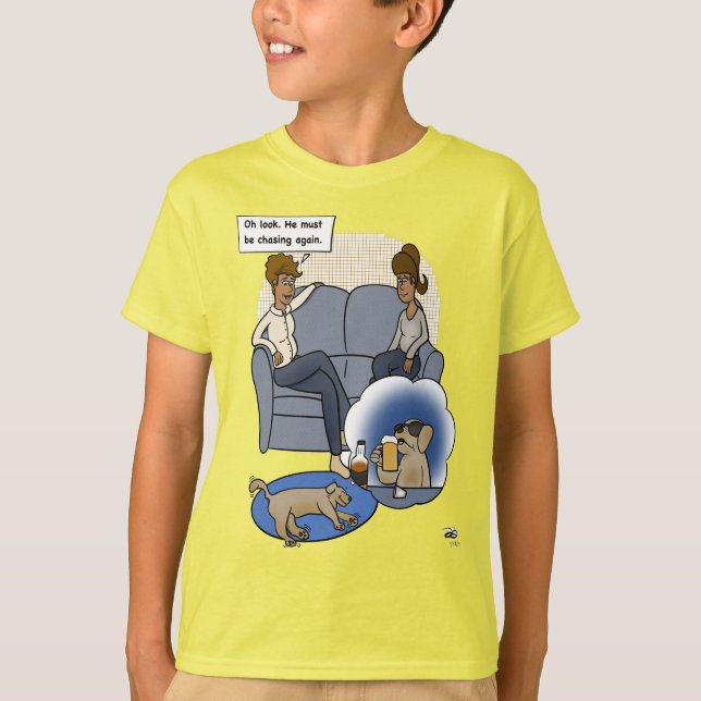 Chasing Dream Gult Boy's T Shirt (Framsida)